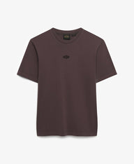 shale dark grey tee with superdry logo center chest 