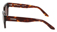 Sunglasses with tortoiseshell frame on a white background