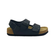 Black Sandal with Cork sole and white background
