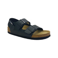 Black Sandal with Cork sole and white background