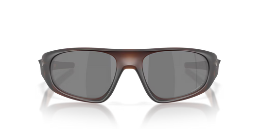 Sunglasses with a reflective surface on a black background