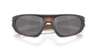 Sunglasses with a reflective surface on a black background