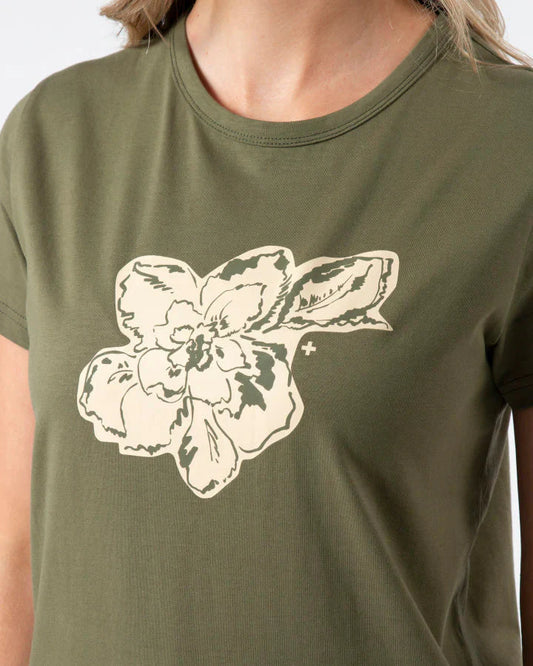 Stella and Gemma Khaki Petal Garden Tee