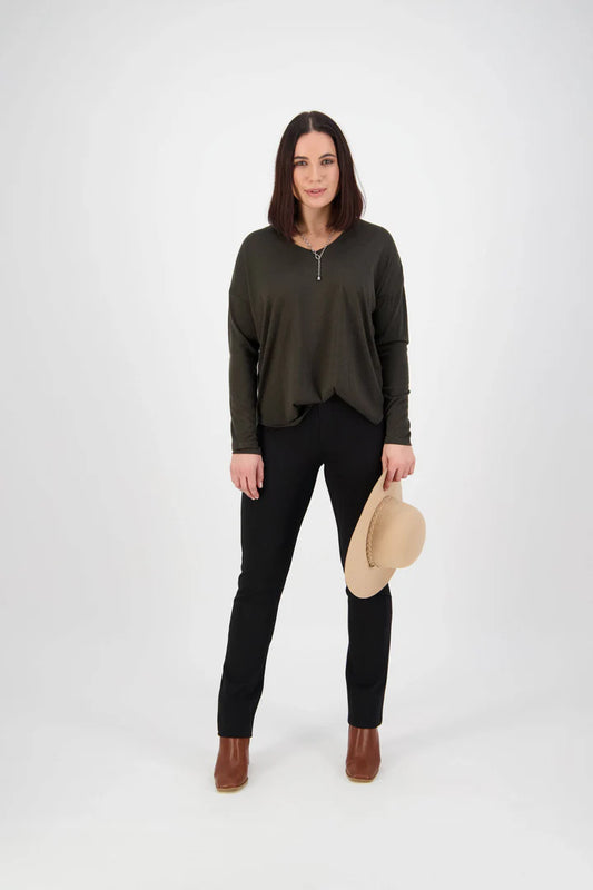 Vassalli Bay Ponti Pull On Pant - Black