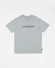 Gray t-shirt with Quiksilver logo on a white background