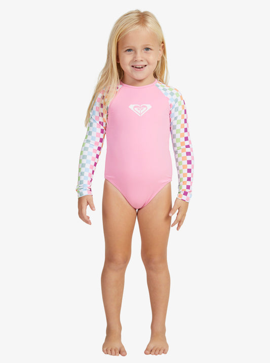 Roxy Rainbow Check L/S Onesie