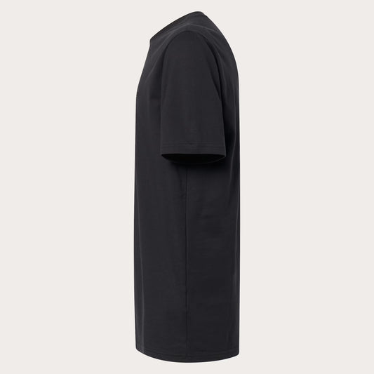 Black t-shirt on a light gray background