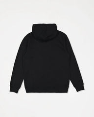 Black hoodie on a light gray background