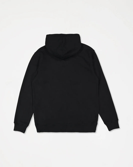Black hoodie on a light gray background