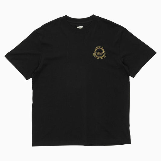 A black short-sleeve crewneck t-shirt with a small gold metallic 'CRAFT' logo on the left chest, displayed flat against a light gray background.