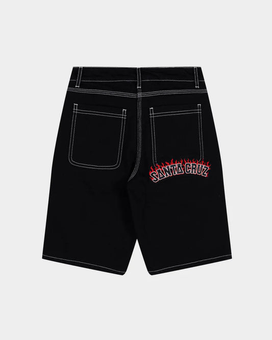 Santa Cruz Flamed Collegiate Arch Jean Shorts