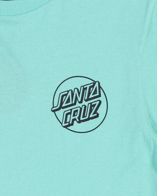Light blue t-shirt with black 'Santa Cruz' logo