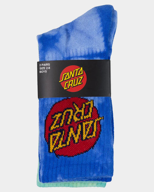 Santa Cruz Dye Dot Crew Sock 2 Pack