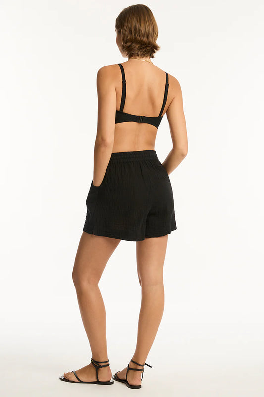 Sea Level Sunset Beach Short - Black