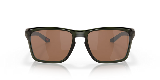 Sunglasses with reflective lenses on a clear background