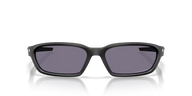 Black sunglasses with a reflective surface on a black background