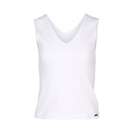 White sleeveless shirt on a white background