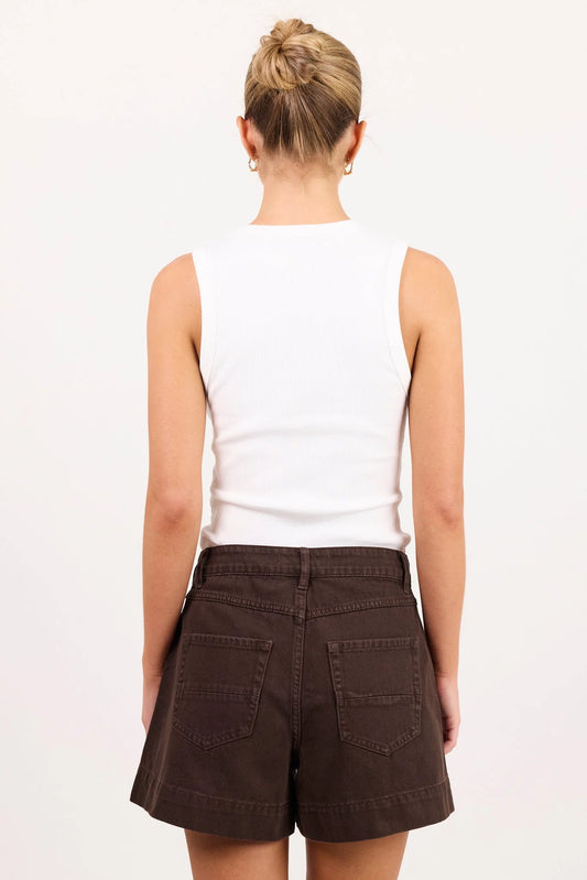 white v neck tank 