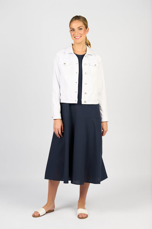 Vassalli Denim Jacket with Contrast Panels