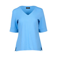 Vassalli Light blue t-shirt with a brand label on a white background