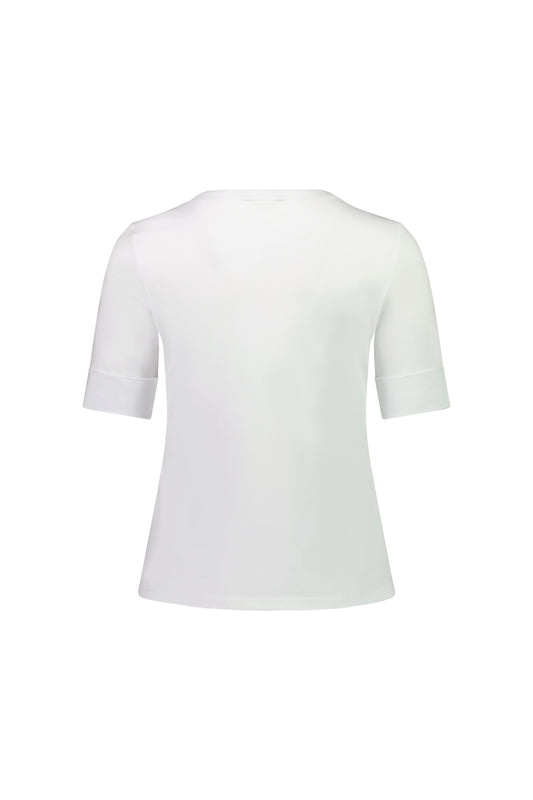 Vassalli White t-shirt with short sleeves on a white background