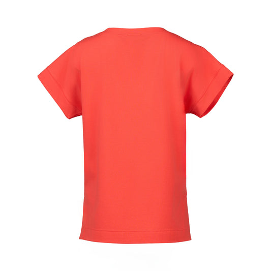 Back view of Vassalli Coral t-shirt on a white background