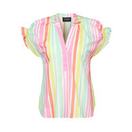 Vassalli Colorful striped shirt on a white background