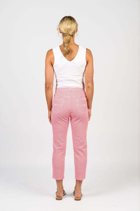 Vassalli Printed Lightweight Skinny Leg 7/8 Length Pant