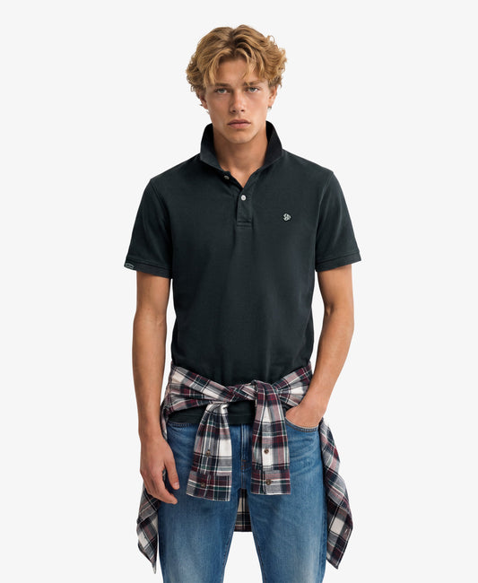 navy superdry polo shirt
