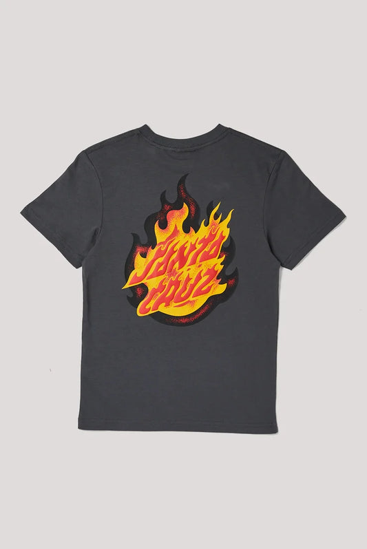 Santa Cruz Boys Ultimate Flame Dot Center T-Shirt