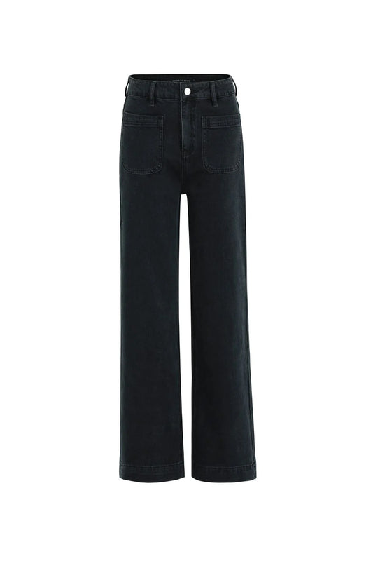 Black jeans on a white background