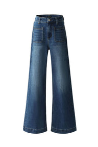 Blue jeans on a white background